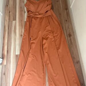 HALARA Wide-Leg Jumpsuit in Rust
